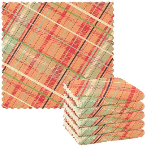 Amooorous Red and Green Christmas Plaid Microfiber Drying Towel Kitchen Kitchen Towels Tea Absorbent Kitchen Cloth Decorative Kitchen Hand Towels Clothes dishtowels Rags (longword) 11x11in 6 Piecing