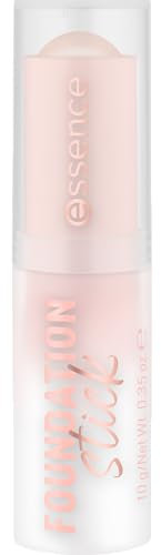 essence FOUNDATION stick, Nr. 130, Nude, pflegend, abdeckend, weichzeichnend, natürlich, vegan, ölfrei, ohne Konservierungsstoffe, ohne Parabene, 1er Pack (10g)
