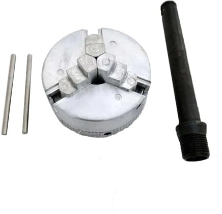 DAISHUJIE Drehfutter 2 45 mm Dreibackenfutter 1,8~56 mm/12~65 mm Z011 Klemmung for Drehmaschine mit Zwei Verriegelungsstangen M12x1 mm Gewinderückseite(3 Jaw Chuck Kit)