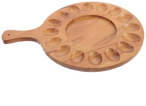 MUCKLILY Vassoio Porta Uova in Legno Da Portauova Contenitore Per Uova Per Ripiani Della Cucina e Frigorifero Da Banco