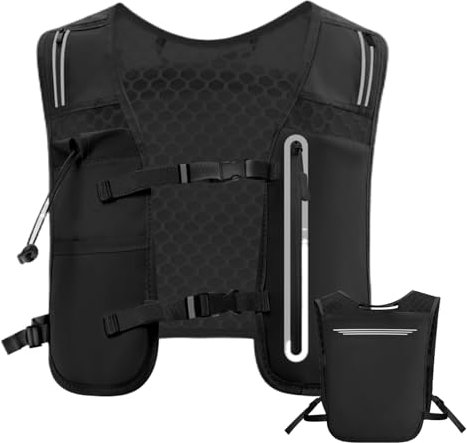 Lauf Trinkweste,4L Leichtes Laufgurt Für Outdoor Aktivitäten | Verstellbare Brustgurte Mit Sicherheitsreflektoren Und Handyhalter Unisex Für Jogging Radfahren Wandern Trailrunning