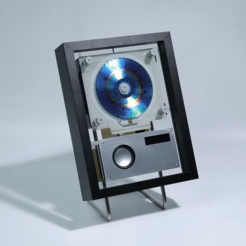 Wall Mountable Music Frame CD Player, Music Decorative Photo Frame, Two-way 5.1 Bluetooth/USB/AUX Output, With Remote Control/Speakers/6 Lighting, for Home/corridor/Wall Decor