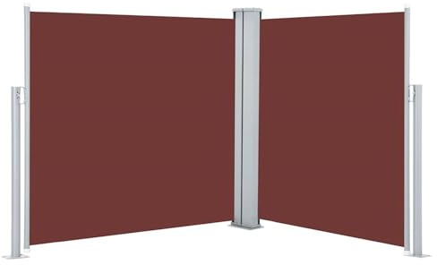 Gecheer Tenda Laterale Retrattile,Tenda da Sole Avvolgibile con Montaggio Semplice 120x600 cm Tessuto Poliestere Resistente per Giardino Patio Balcone