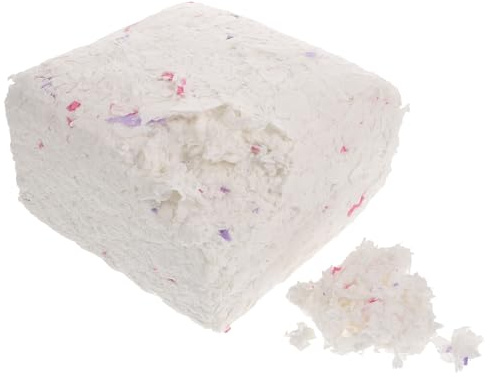HOLIDYOYO Litière pour Hamster et Petits Animaux Absorbante en Papier Coloré 450g, sans Poussière et Désodorisante, Literie Naturelle pour Cage, Adaptée aux Cobayes et Rongeurs