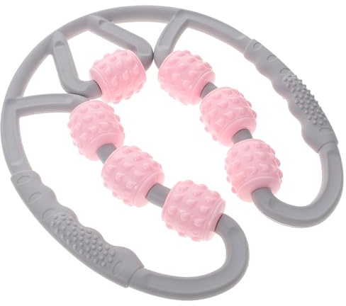 Masajeador de Ruedas para Piernas, ABS Rosa Portátil y Ligero | Promueve Mejor Flujo Sanguíneo, Uso en Casa Viendo TV o Trabajando, Herramienta Compacta
