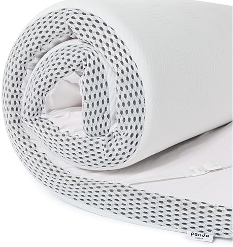 Panda® Hybrid Bamboo Mattress Topper, EU Single, 7.5 cm Thick | Luxuriously Soft BioCell Foam™, Micro-Springs & Memory Foam, Orthopaedic Neck, Spine, Hip Support, Hypoallergenic Cover