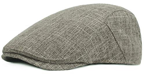 KeepSa Herren Rein Hanf Flatcap Gatsby Ivy Irish Hat Newsboy Schirmmütze