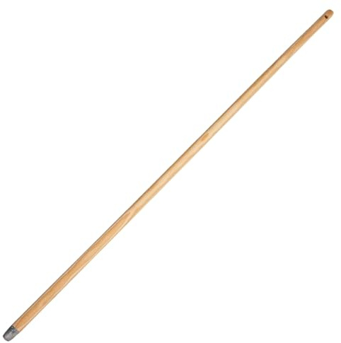 Novaliv Gerätestiel Holz 130 cm mit Gewinde 24 mm Holzstiel Universalstiel Stab Ersatzstiel Besenstiel mit Gewinde Ersatzteil Stiel Ersatz (1, Braun)