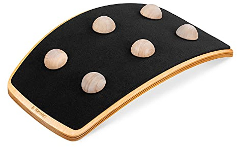 Navaris Rückenstrecker Nackenstrecker aus Holz - Rückendehner Stretcher für Rücken Wirbelsäule Nacken - Rückentrainer inkl. Gebrauchsanweisung