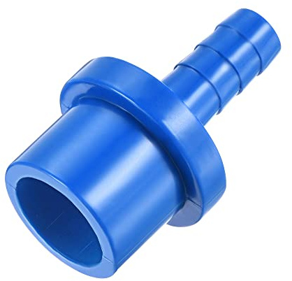 sourcing map PVC Tubo Montaje 8mm con Púas x 20mm OD Espiga Recto Tubo Adaptador Manguera Rápido Conector, Azul