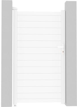 Portillon aluminium Eric - 101.2 x 180.9 cm - Blanc