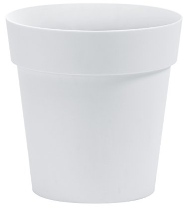 Nicolì Vaso Arké – Vaso Bianco In Plastica 36 cm – Per Piante Da Interno Ed Esterno, Fioriere Da Interno Eleganti, Vaso Decorativo Da Interno Resistente - Bianco Rotondo 36 cm