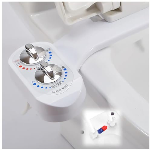 DaoGeSir Bidet Aufsatz, Nicht Elektrisch Bidet Toilettenaufsatz Mit Einziehbare Selbstreinigende Doppeldüsen Mechanisches Bidet Für Toilette Toilettensitz Attachment