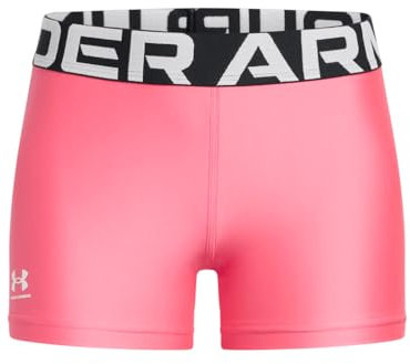 Under Armour HeatGear - Pantalones cortos para niños, rosa (super), 13 años