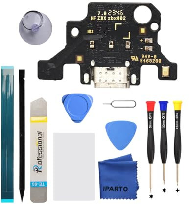 iParto Ladeanschluss-Ersatzkit für Samsung Galaxy Tab A9+ SM-X210 SM-X215 SM-X216B – USB Flex Dock Connector Ladeflex-Ersatzteil mit Werkzeugen