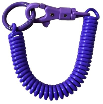 bnsggl Porte-clés extensible en forme de spirale rétractable en alliage pour sac à dos