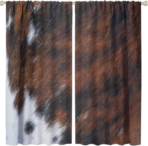 Vorhang Blickdicht Gardinen Mit Ösen - 2 Stücke 150 (B) X 166 (H) cm Verdunklungsvorhänge 3D Tierische Textur Muster Thermovorhang Für Kinderzimmer Schlafzimmer Weihnachtsgardinen 9426351266208
