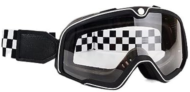 ZGYOZMNG Motorradbrille Retro Motorradbrille Vintage Radfahren Racing Chopper Moto Cross Für MTB Für ATV Skibrille Motocross Sonnenbrille Reitbrille (Farbe: B) (A)