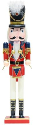 EHJRE Figura Decorativa de Cascanueces navideños, decoración navideña, Regalos de Fiesta, Cascanueces de Madera de 40 cm para decoración de Fiestas y