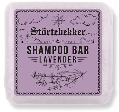 Störtebekker® Premium Shampoo Bar Lavendel - Festes Shampoo Herren & Damen - 3in1 Duschseife Männer für Haare, Kopfhaut & Bart - Feuchtigkeitsshampoo - vegan, handgefertigt - 100g