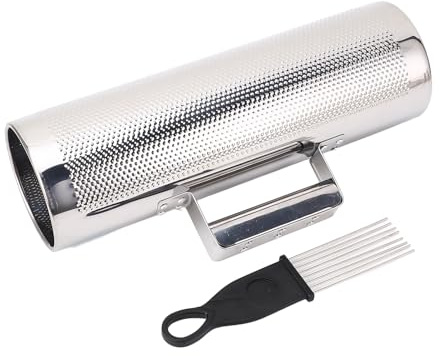 Shaker Guiro 32x10 Cm con Raschietto, Strumento a Percussione Latina Guiro Shaker in Acciaio Inossidabile