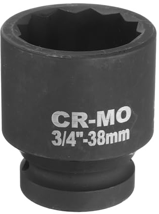 QUARKZMAN 38mm 12-Punkt Schlagschrauber Stecknuss mit 3/4-Zoll Vierkant Antrieb, metrische Spindel Achsmutter für Steckschlüssel Schraubenschlüssel Auto Reparatur Einfaches Entfernen