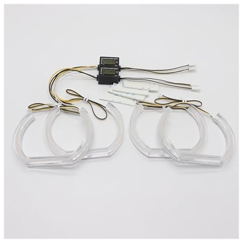 Faro Proiettore Anteriore Per BMW Serie 3 E90 E91 2005-2006 2007 2008 Fari Allo Xeno Retrofit M4 Style LED Angel Eyes Anelli Kit Accessori Per Auto Fari Anteriori(B)