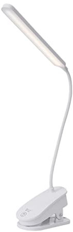 POPETPOP Led Clip Desk Lamp Night Light Dimmable Reading Lamp Eye Protection 3 Light Temperatures Flexible Portable