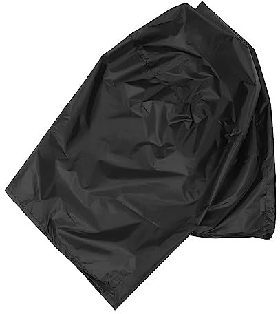 VANZACK Cubierta para Barbacoa Redonda de Cubierta Exterior Negra para Proteger la Parrilla Intemperie para Uso Jardín