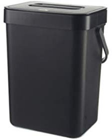 WEYFH Poubelles suspendues avec Couvercle sous l'évier, Poubelle de Cuisine, composteur de Cuisine pour comptoir, Noir, 12 L, Vert, Noir - 5 L