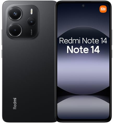 XIAOMI Redmi Note 14 6 GB 128 GB 108 MP Camera AI 120 Hz Display Eye-Care NFC con caricatore Nero