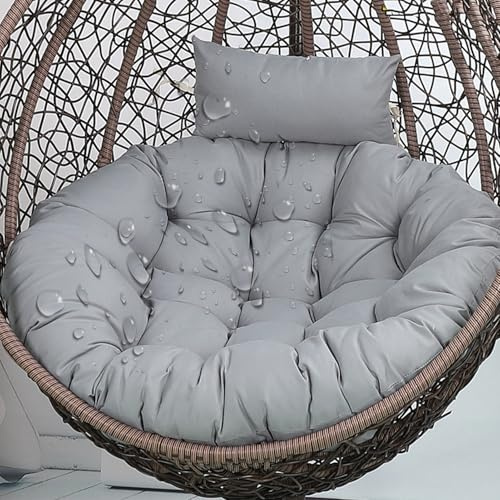 Gemütliches Wasserdichtes Kissen für Hängesessel Gartenmöbel – Rundes Design, Abnehmbarer Bezug – Tauglich für Outdoor/Indoor Nutzung Ideal für Polyrattan-Hängekorb, Schaukelkorb,No05,120×120cm