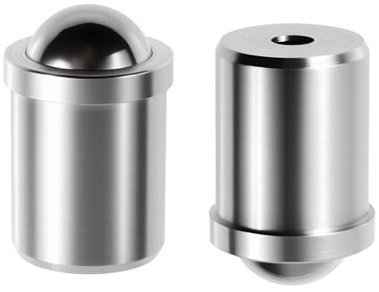 FOCMKEAS 2 Pcs 304 Stainless Steel Ball Catch Latch 12x16mm Ball Plunger Silver 304 Stainless Steel Roller Catch Cabinet Latch for Furniture Locking Like Cabinets, Wardrobes & Room Door Latch