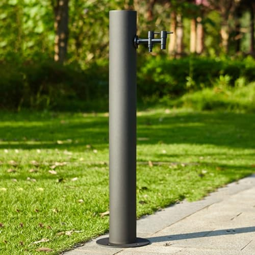 Colonna d'acqua verticale da giardino in acciaio inossidabile 304 con supporto per tubo antigelo rubinetto a pavimento per fontana di irrigazione e uso in giardino