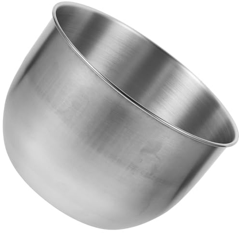 BESPORTBLE Bol para Mezclar Crema Grande de Acero Inoxidable 201 Recipiente Multiusos para Huevos y Ensaladas Bol Resistente y Fácil de Limpiar para Cocina y Repostería 21 CM