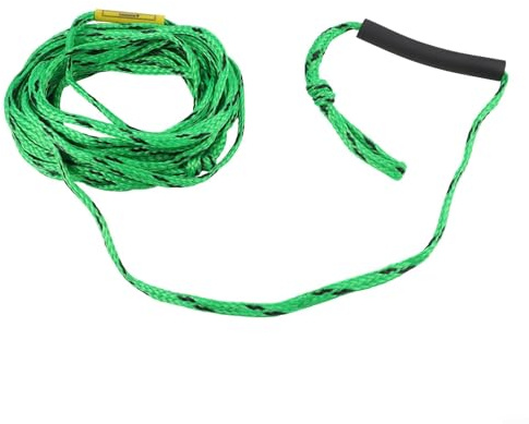 Zoegneer Corda da traino 3K da 18,3 m, con design galleggiante e manicotto in schiuma, in polietilene a 16 fili, per 1-3 ciclisti, resistente all'usura, per tubi, kneeboard, wakeboard e (colore verde