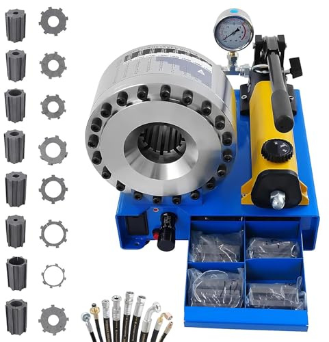 Crimpatrice idraulica per tubi flessibili con 8 matrici, gamma di crimpatura 10-30mm, 35Mpa, Macchina di crimpatura manuale per macchine edili