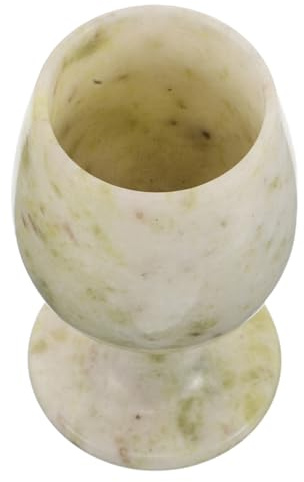 GARVALON Copas de Cáliz Vintage Jade Lantian Copas de Vino Retro Pequeñas para Decoración de Boda Portátiles para Uso de Cáliz Sagrado