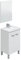 Abitti Mueble de Baño Camelia Estilo Contemporáneo en Color Blanco con 2 Puertas y Espejo 50x80x40 cm (Lavabo Cerámico)
