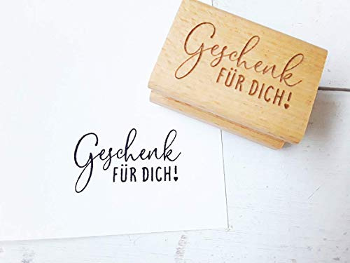 Stempel Geschenk für dich für Verpackungen, Geschenkanhänger, Anhänger, Gastgeschenke