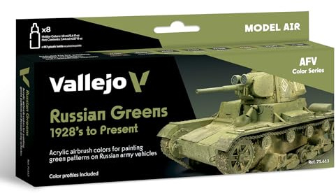 Vallejo Model Air AFV Set 71613 Russian Greens (1928's to Present) (8)