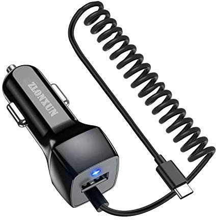 ZLONXUN Cargador Coche Compatible con Samsung Galaxy S23/S24/S22/S20/S21/A56/A16/A54,Google Pixel,Huawei P30 P20 P40/Mate 20