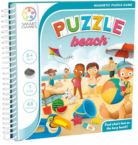 Smart Games - Puzzle Beach, Magnetic Puzzle Game with 48 Challenges, 6+ Years