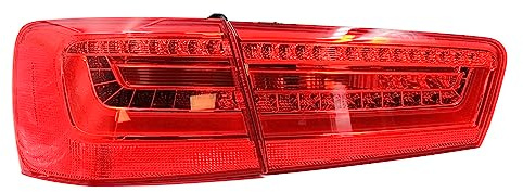 Finest Folia Rückleuchten Folie Set Aufkleber Tönungsfolie Heckleuchten Passgenau zugeschnitten für LED Rückleuchte Selbstklebend Kfz Auto Zubehör C062 (Red)