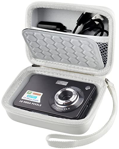 VOXPAN Fotocamera Digitale per Principianti, 8X Zoom, HD 1080P, 21 MP, 2,7 Pollici, Compatta, Solo Piccola Scatola (Bianco)