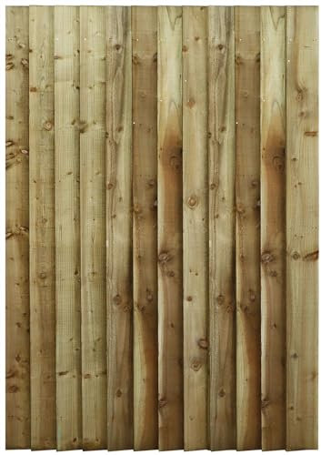 Custom Made to Measure Feather Edge Wooden Garden Gate (MAX Height: 6ft) Semi-Braced Flat Top Treated Timber Door for Outdoor Pathway Home Access MAX 180cm High x MAX 120cm Wide