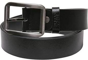 Urban Classics Unisex Gürtel Synthetic Leather Thorn Buckle Basic Belt black S/M