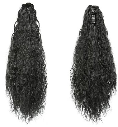FDEETY Coda Capelli Ricci Ondulati Lunghi Naturali Artiglio Clip Posticcio Extension Acconciatura Donna Voluminosa
