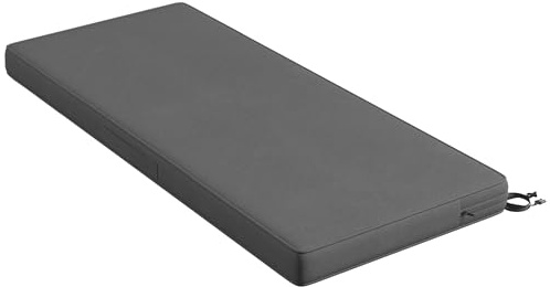 Codi Outdoor Bench Cushion 60 inch, Double Waterproof Patio Furniture Cushions Replacement for Swing, Porch, Couch, 60x18x3'', Grey