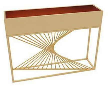 NIBHZ Schmiedeeiserne Trennwand für Den Außenbereich, Blumenkasten, Blumenständer, Großes Einkaufszentrum, Milchteeladen, Restaurant, Dekorativer Blumenständer,gold-80cm
